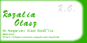 rozalia olasz business card